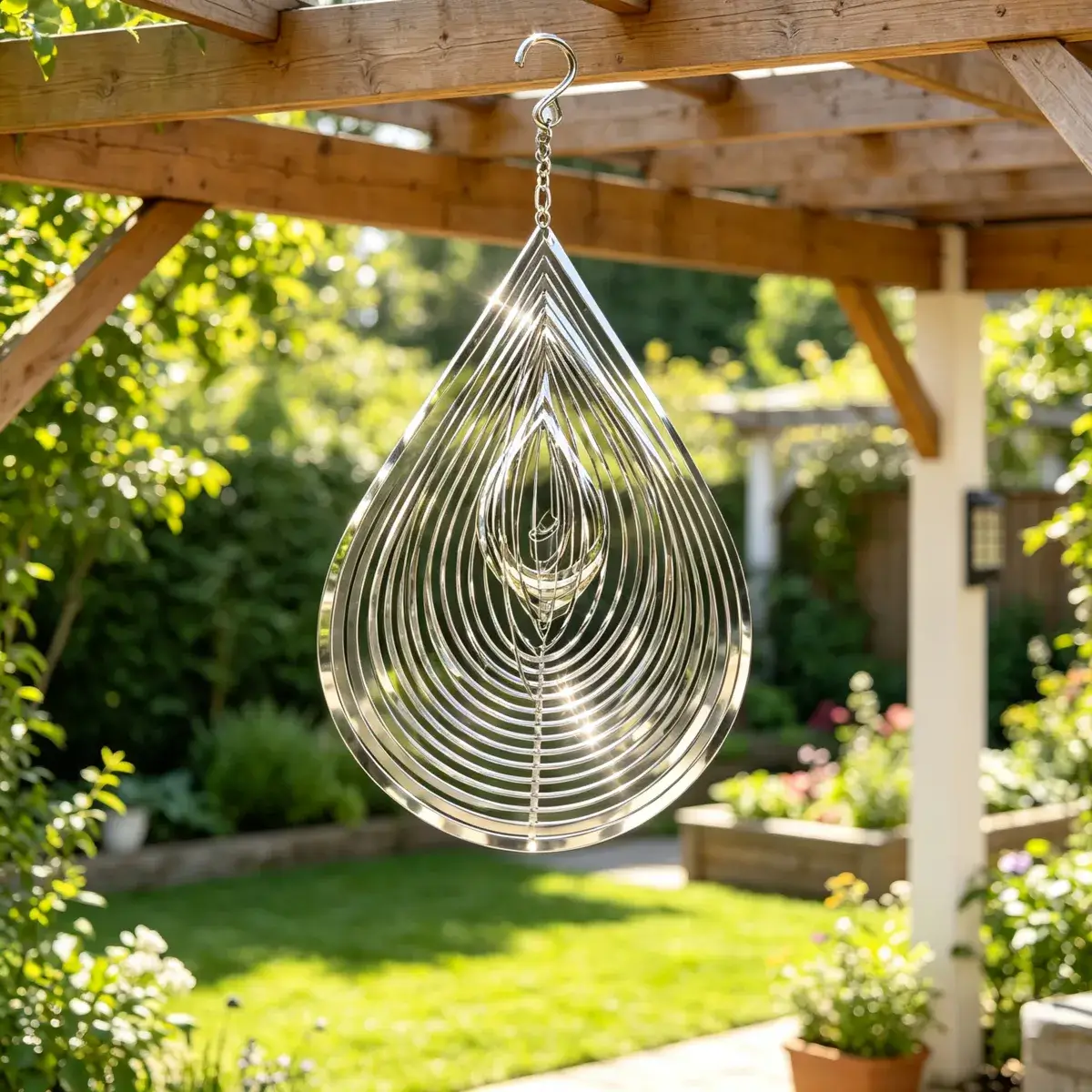 3d water droplets metal wind spinner yard 3d water droplets metal wind spinner yard